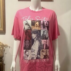 Bella Canvas Taylor Swift The Eras Tour Pink Graphic Tee